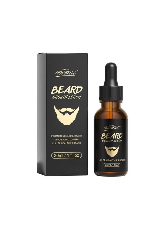 POP MODERN.C Beard Growth Oil With Biotin Caffeine, Stimulate Beard Growth Serum For Facial Hair Treatment, Promote Hair Regrowth For Men Full Longer Masculine Thick Male Beard Gift - Image 1