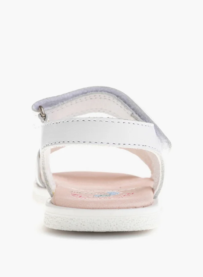 Pablosky Girls' Strappy Sandals with Hook and Loop Closure