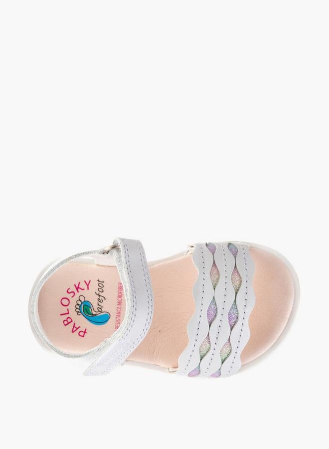 Pablosky Girls' Strappy Sandals with Hook and Loop Closure - Image 4