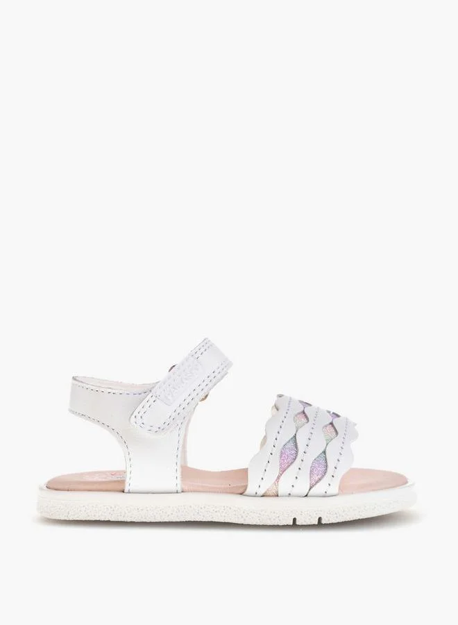 Pablosky Girls' Strappy Sandals with Hook and Loop Closure