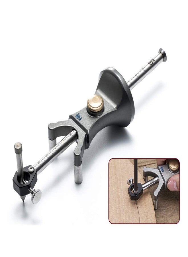 VISLONE Wood Scribe Tool Wheel Marking Gauge woodworking tool set 180 MM Sliding Mark Scraper Adjustable Precision Linear Arc Dual-purpose Scriber Parallel Line Drawing Tool - Image 1