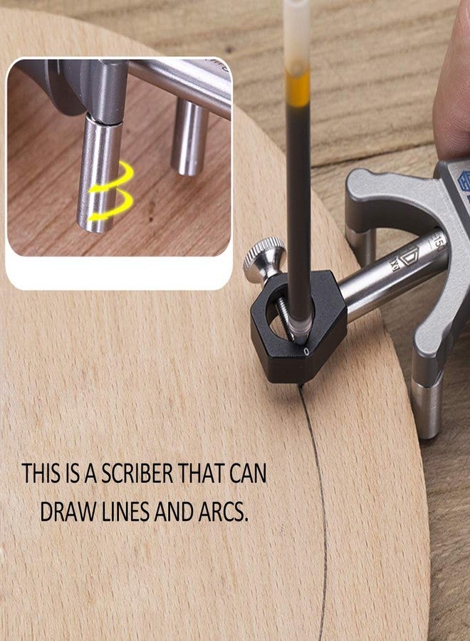 VISLONE Wood Scribe Tool Wheel Marking Gauge woodworking tool set 180 MM Sliding Mark Scraper Adjustable Precision Linear Arc Dual-purpose Scriber Parallel Line Drawing Tool - Image 2