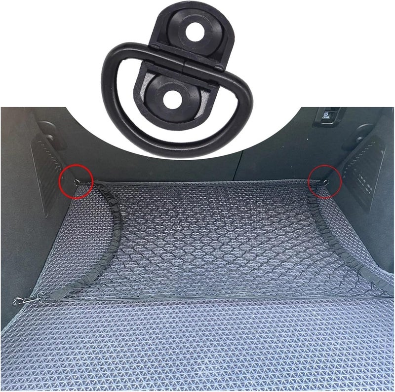 D-Ring Tie Downs Anchor 4 Pcs Ring Hook Trunk Cargo Net Floor Fixed Flat Screen Fixing Device Suitable for General Vehicle Models - Image 5