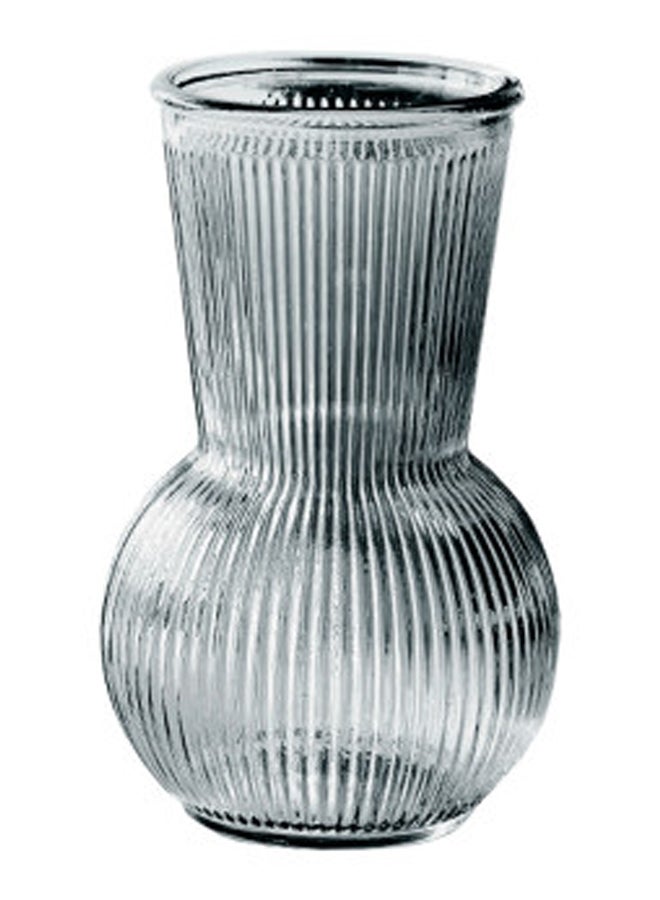 سويس كانتون فازة زهور زجاجية فاخرة - 17 سم، تصميم دائري أنيق، قطر 12 سم، مثالية لباقات الزهور أو كديكور مستقل، نمط عاكس، مثالية للمنزل والمكتب، أنيقة ومتعددة الاستخدامات