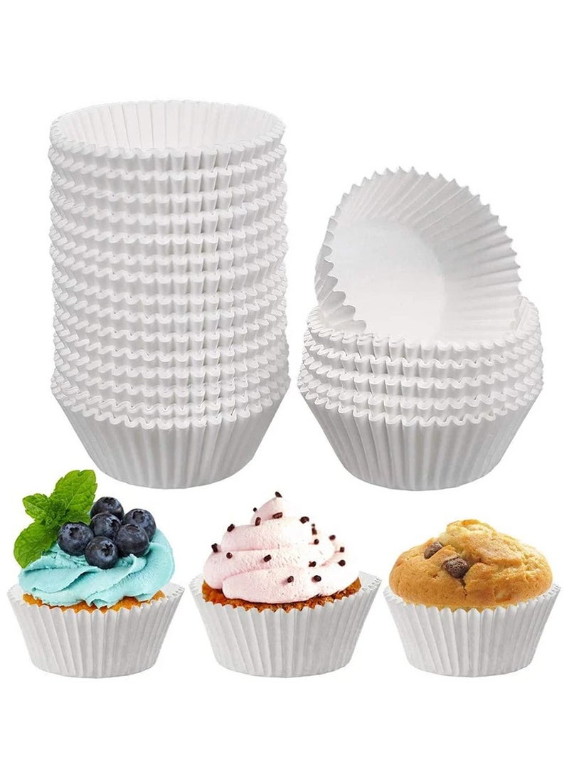 100Pcs Pure White Cupcake Liners Food Grade Paper Cup Muffin Cases Cake Baking Egg Tarts Tray Cake Mold Pastry Decorating Tools  - Image 1