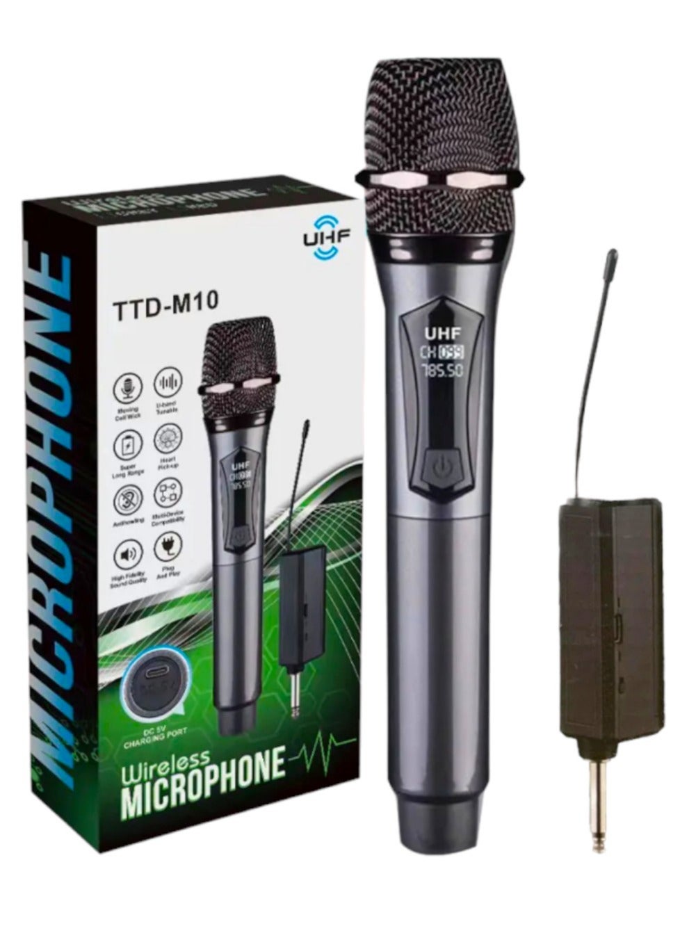 UHF UHF High Quality Professional Rechargeable Wireless Live Dynamic Microphone For Voca