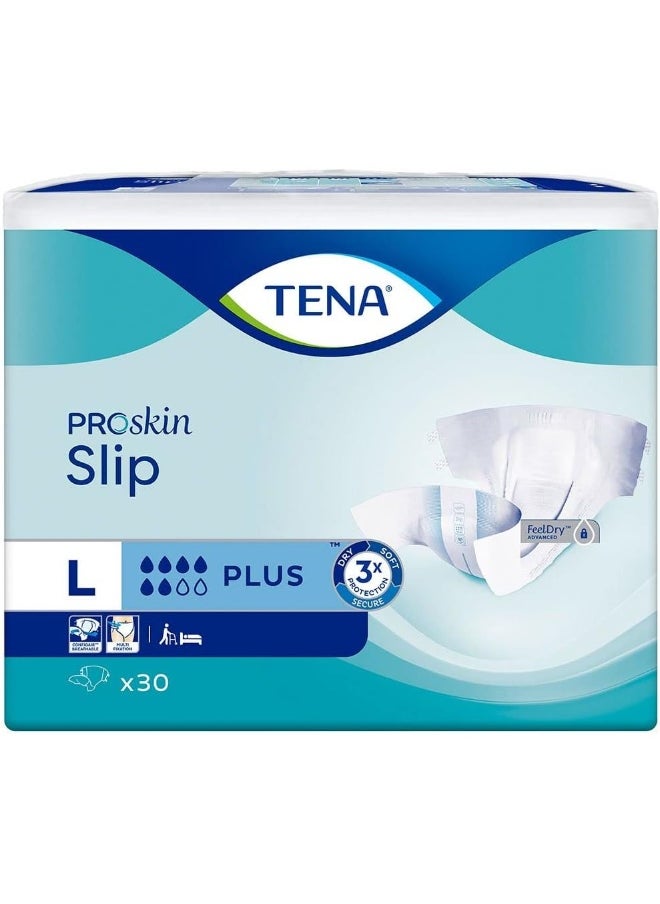 TENA SLIP PLUS ADLT DIAPER PRMUM L 30PAD