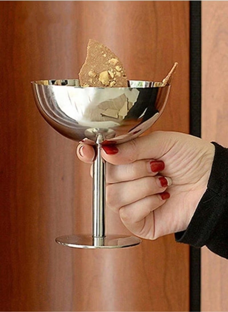 Arabest 4pcs Dessert Cup, Dessert Bowl, Stainless Steel Dessert Cup, Ice Cream Cup, Pudding Cup, Custard Bowl - Image 5