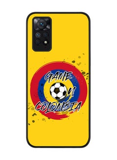 Rugged Black edge case for Redmi Note 11 4G/Redmi Note 11S Slim fit Soft Case Flexible Rubber Edges Anti Drop TPU Gel Thin Cover - Game on Colombia