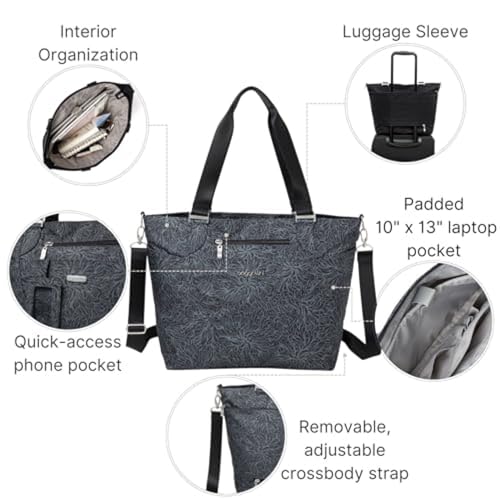 Baggallini Avenue Tote - 12x18 Laptop Tote Bag for Women - Lightweight Work Travel Carry On Bag - Image 3
