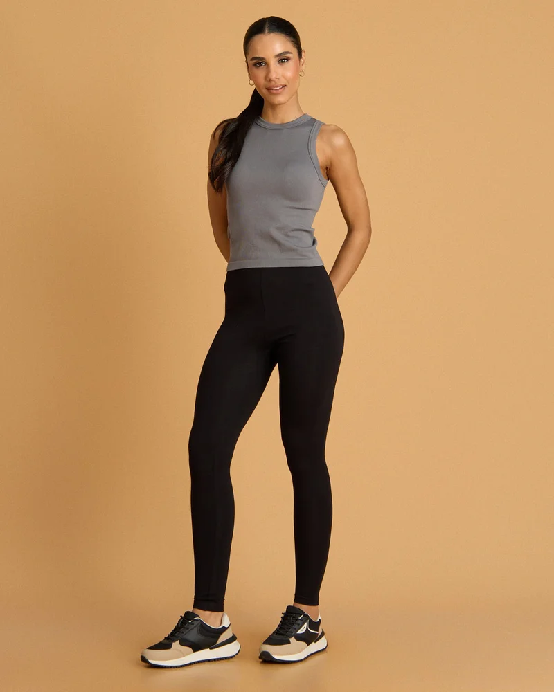 Redtag Women Grey Sleeveless Active T-Shirt