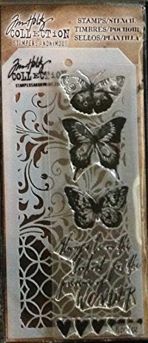 Tim Holtz Stencil & Stamp SET-THMM104 - Image 1