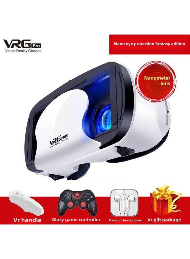 Vr Glasses Mobile Phone Stereo 3D Movie Head-mounted Virtual Reality Panoramic Somatosensory 3d Game Private Cinema Wholesale-Color:Nano Eye Protection Fantasy Edition- - Image 1