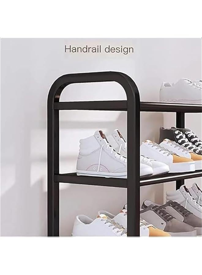 HOOKOR Shoe Racks, Free Standing Shoe Storage 5 Tier Shoe Rack Shelf Storage Organizer Stand Holder Keep Room Neat Door Space Saving (Black, 5-Tier) - Image 3