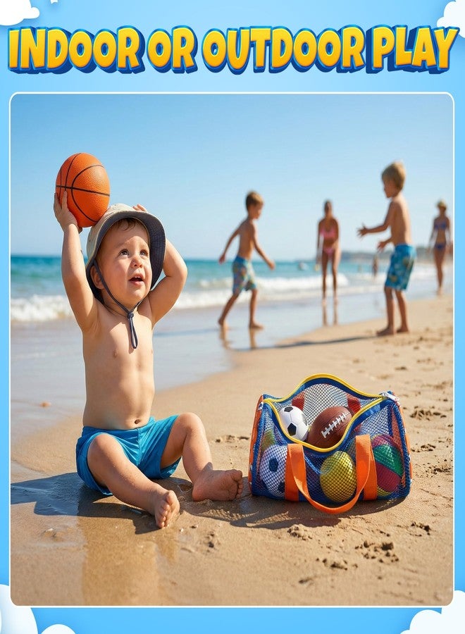 KiddieLoot Sports Balls for Toddlers 1-3, 6 Piece Soft Sports Balls with Foam Soccer, Basketball, Football, Baseball, Tennis & Volleyball - Toddler Boys & Girls Ball Toy Gift - Image 4