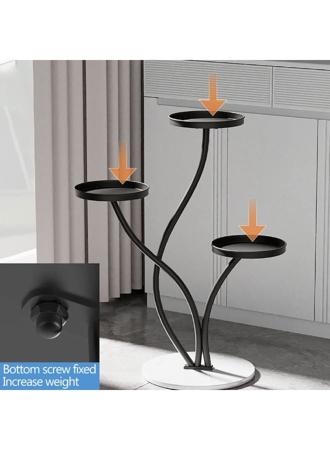 Plant Stand Indoor Outdoor, Corner Metal Flower Pot Stands for Multiple Plants, 3 Tier Tall Plant Shelf for Patio Garden Balcony Living Room Bedroom, Gold - Image 3