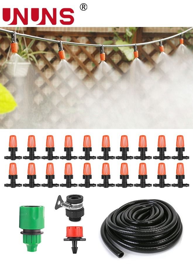 UNUNS - Garden Irrigation System,DIY Saving Water Automatic Irrigation Equipment Set,20M Drip Irrigation With 20pcs Adjustable Sprinkler Heads For Garden Greenhouse Lawn Patio - Image 1