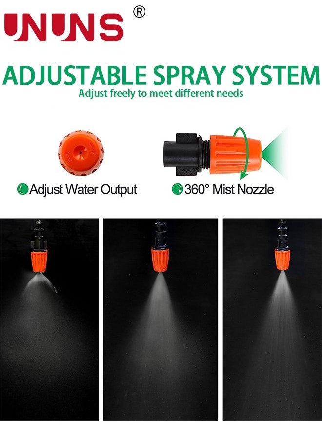 UNUNS - Garden Irrigation System,DIY Saving Water Automatic Irrigation Equipment Set,20M Drip Irrigation With 20pcs Adjustable Sprinkler Heads For Garden Greenhouse Lawn Patio - Image 1