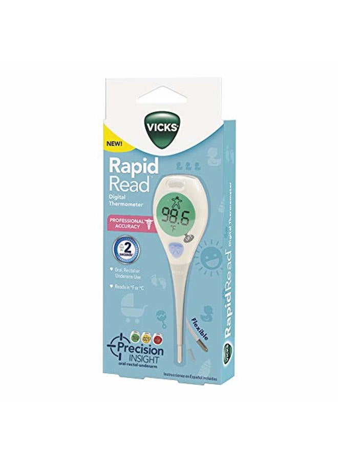 Vicks RapidRead Digital Thermometer – Accurate, Color Coded Readings in 2 Seconds - Digital Thermometer for Oral, Rectal or Under Arm Use - Image 2