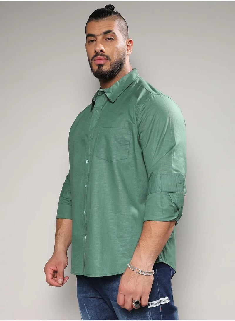 Instafab Plus Basic Button-Up Shirt