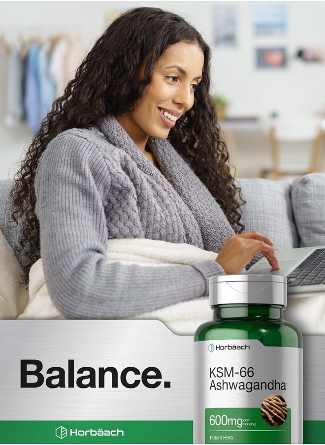 Horbaach - KSM-66 Ashwagandha 600mg, 60 Coated Caplets - Image 1
