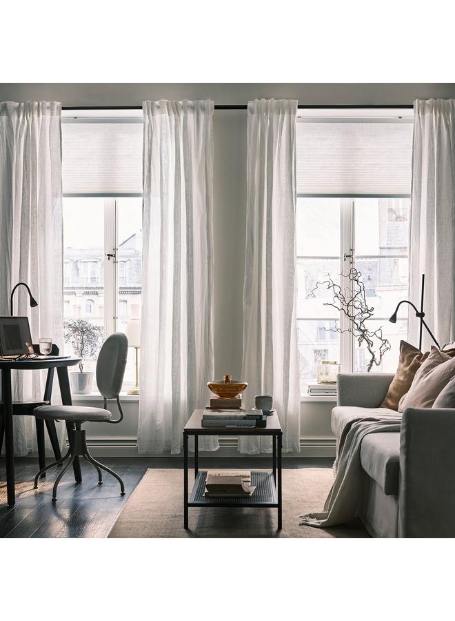 erorex Curtains, 1 pair, white/with heading tape, 145x300 cm - Image 4