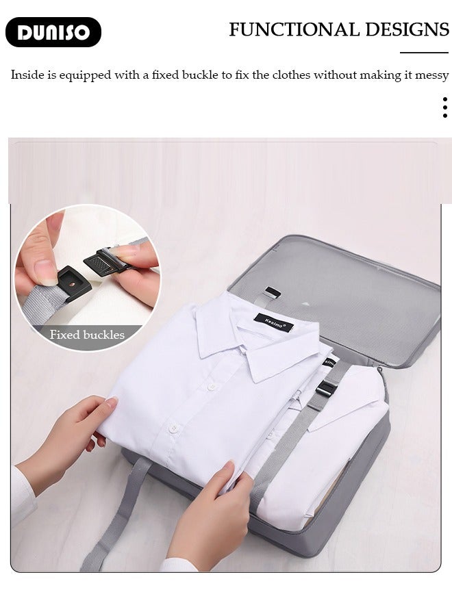 DUNISO 7 Piece Travel Organizer Bags for Luggage, Waterproof and Durable Travel Bags, Packing Cubes for Travel, Compression Cubes for Suitcases, Travel Bags for Clothes, Toiletries, Clothing, Underwear  - Image 5