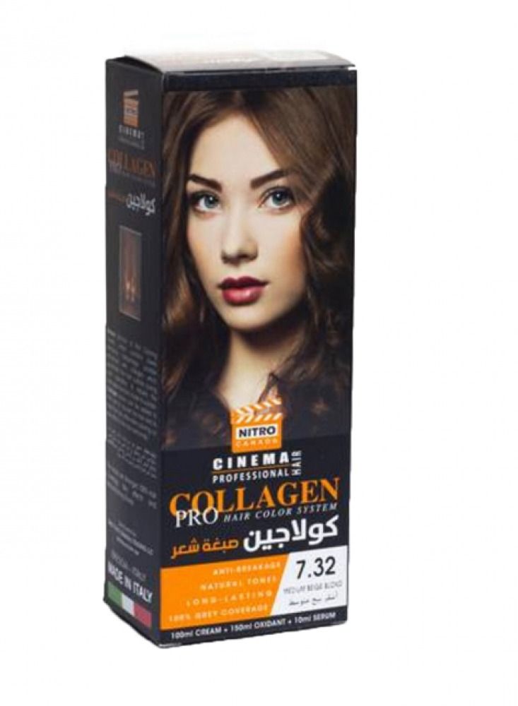 نيترو كندا كولاجين صبغة شعر 7.32 أشقر بيج متوسط - Image 1