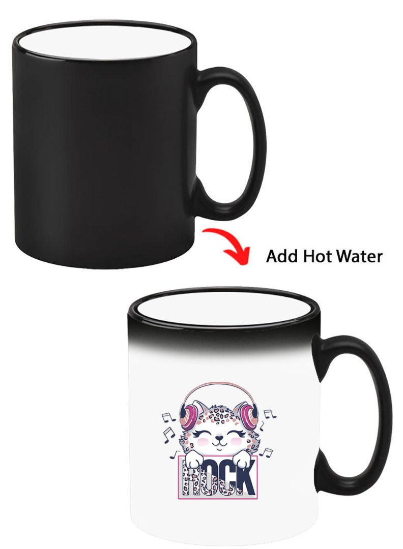 Theodor Color Changing Heat Sensitive Ceramic Mug, Image Revealed When HOT Liquid is Added! Rock - Image 1