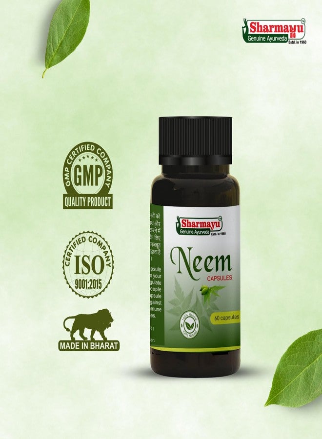 Sharmayu Neem Capsules - Ayurvedic Blood Purifier for Acne, Immunity Booster & Detox | Natural Neem Extract for Skin Health, Oral Hygiene & Sugar Balance - Image 5