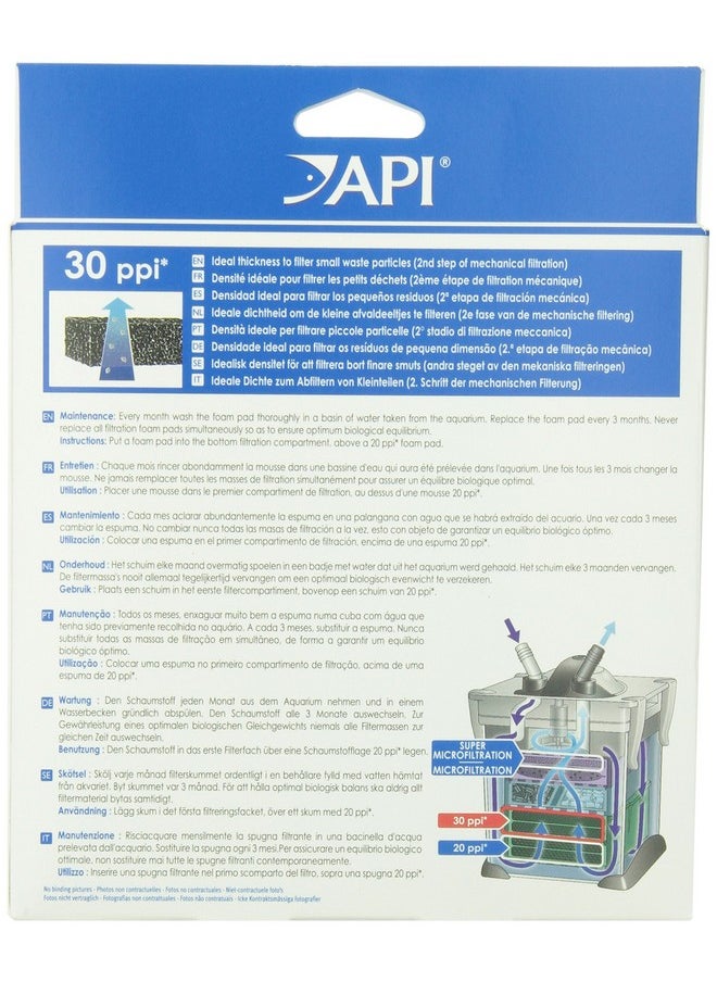 API API FILSTAR XP FILTRATION FOAM 30 PPI Aquarium Canister Filter Filtration Pads 2-Count,Blacks & Grays  - Image 3