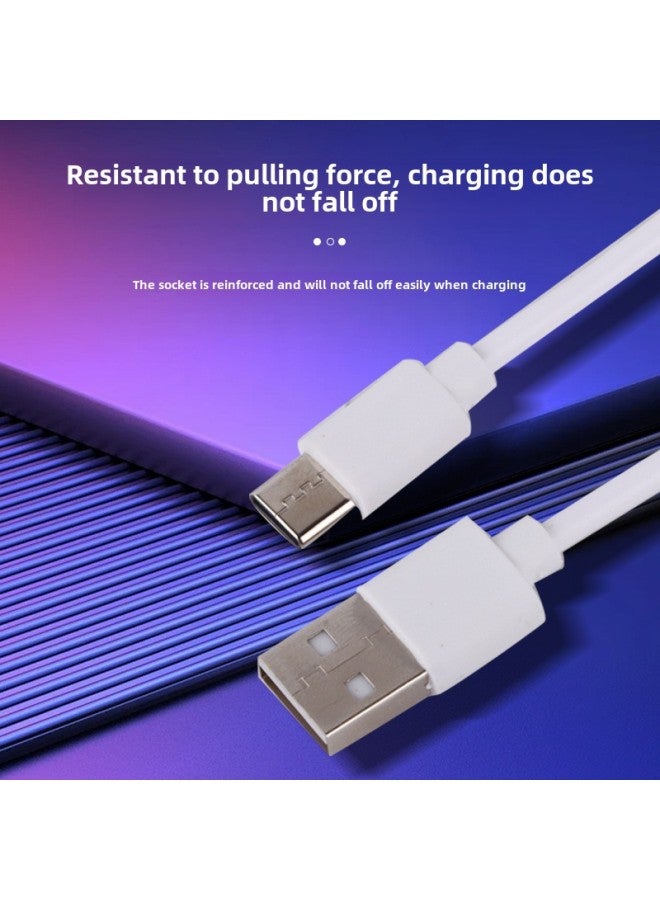 Type-c20 Cm Short Line Copper Clad Steel Charging Line USB Data Line Small Fan Led Light Shaver Matching Machine-Color:50cm White [type-c] Charging Cable—copper Clad Steel  - Image 2