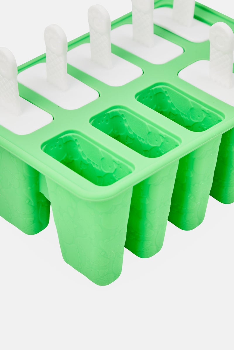 COOK WITH COLOR 5 Silicone Ice Pop Molds, Green - Image 3