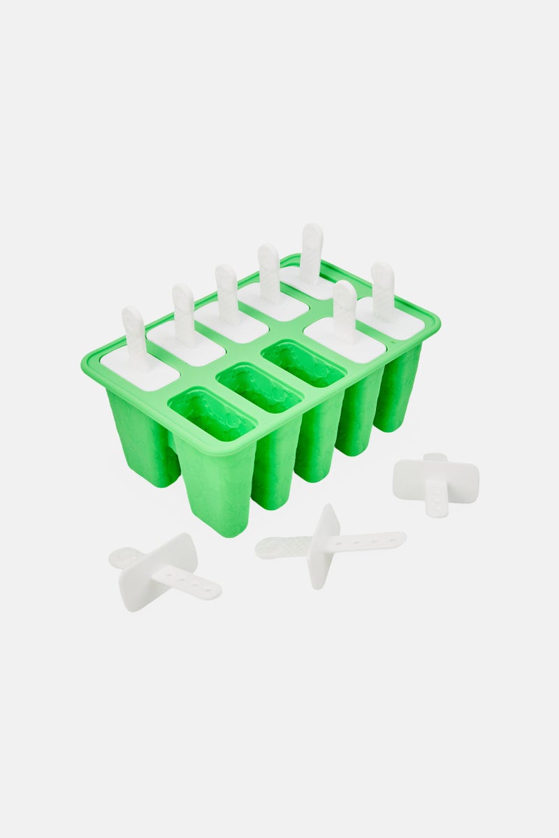 COOK WITH COLOR 5 Silicone Ice Pop Molds, Green - Image 2