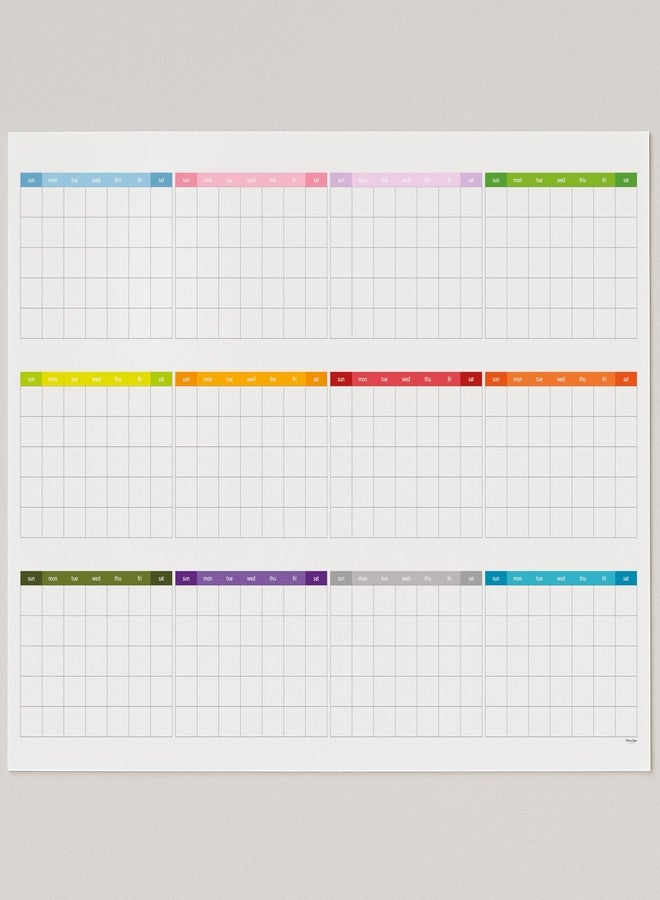 CLEVER SIGNS Dry Erase Wall Planner (27×39 in) - Double-Sided Reusable Yearly Planner with Undated Planning Board & 2026 Calendar Reference, Large Laminated Write & Wipe Wall Calendar for Home, Office, Classroom - Rolled Poster. - Image 1
