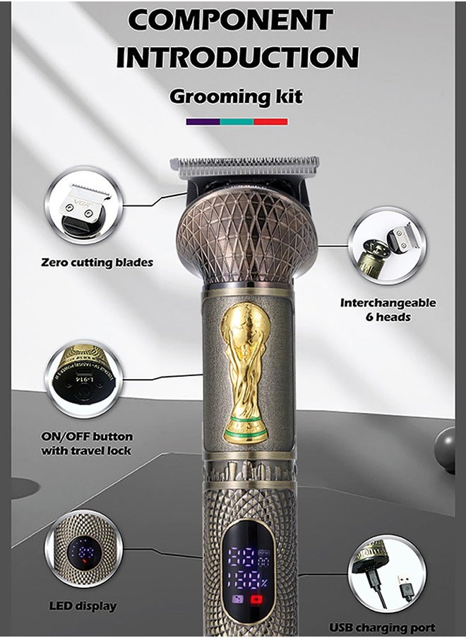 LAC LAICHY - Mens Hair Clippers Cord Cordless Hair Trimmer Professional Haircut Kit for Men Rechargeable LED Display - Image 1
