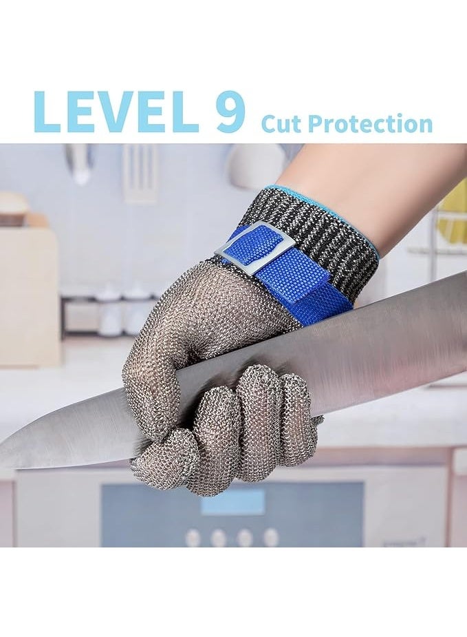 Cut-Resistant Safety Glove for Meat and Food Preparation – Stainless Steel Mesh Glove for Chopping, Peeling, and Shucking - Image 5