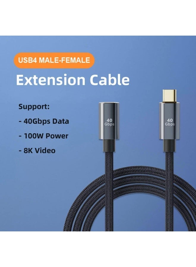 كابل تمديد USB C - سرعة نقل 40 جيجابت/ث - شحن سريع 100 واط وجودة عرض 8K - عملي ومتين للاستخدام اليومي - Image 3