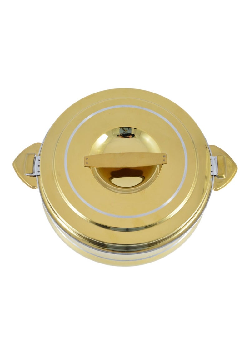 Homemaker Riyadh Hotpot 3500ml Capacity - Unique Locking Lid - High Quality Stainless Steel - Gold & Silver Line - Image 2