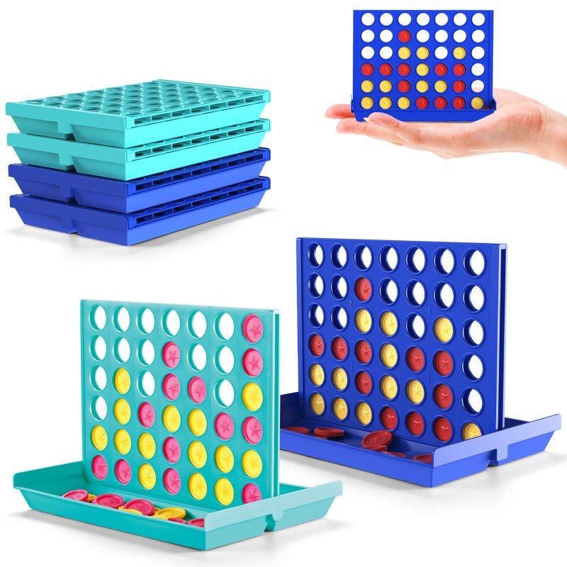 Pup Go 4Pack Mini Pocket Sized 4 in a Row Board Game for Kids Ages 3 Perfect Party Bag Fillers for Kid Classroom Prizes Rewards Unisex Kids Party Favour Toy Stocking Fillers Boys Girls - Image 3
