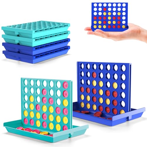 Pup Go 4Pack Mini Pocket Sized 4 in a Row Board Game for Kids Ages 3 Perfect Party Bag Fillers for Kid Classroom Prizes Rewards Unisex Kids Party Favour Toy Stocking Fillers Boys Girls - Image 1