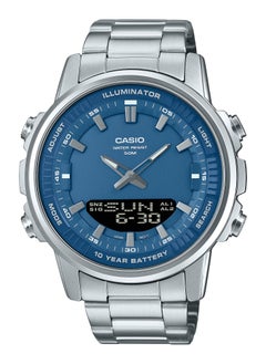 Analog & Digital Stainless Steel Wrist Watch AMW-880D-2A1VDF - 52mm - Silver