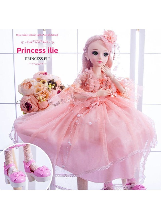 60cm Oversized Doll Dress Set Girl Princess Large Toy For Children Birthday June 1 Year Gift-Color:Upgraded Blink Eli Princess-Height:Music: 60cm 13 Clothes + Gifts 2 + Exquisite Gift Box - Image 1