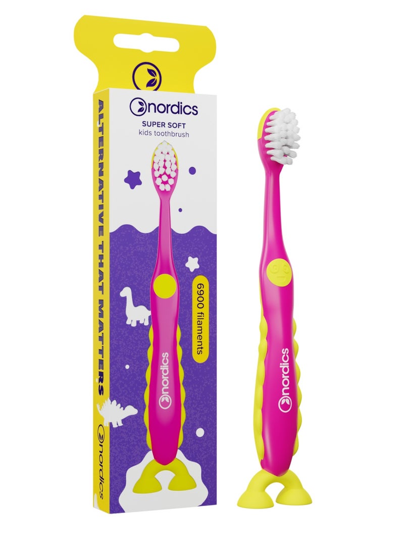 NORDICS Premium Kids toothbrush Dino Purple SOFT