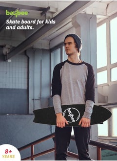 BAYBEE 68 CM Skating Board For Kids Adults With 7 Layer Maple Wood Deck Pp Wheels Double Kick Concave Skating Board For Beginners Learners Skateboard For Teen Boys Girls Above 5 Years Penguin  - Image 5