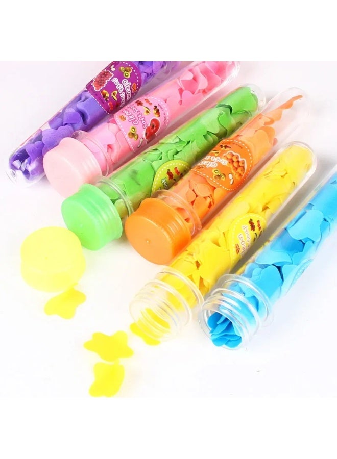 Scented star-shaped paper soap – travel tube (package of 6 different fruit scents) - Image 1