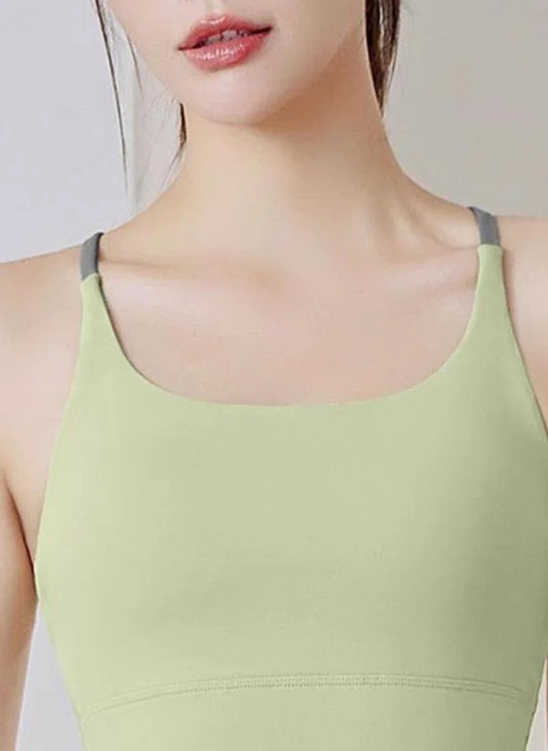 YUNIQEE Olive Green Solid Regular Bralette Top