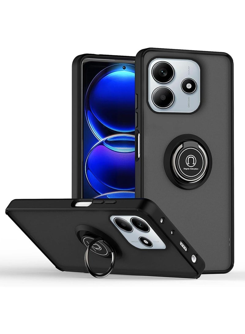 Case For Redmi Note 14 5G Rotational Metal Ring Grip Kickstand Cover Magnetic Car Mount Holder Case Shockproof TPU Bumper for Redmi Note 14 5G - Image 1
