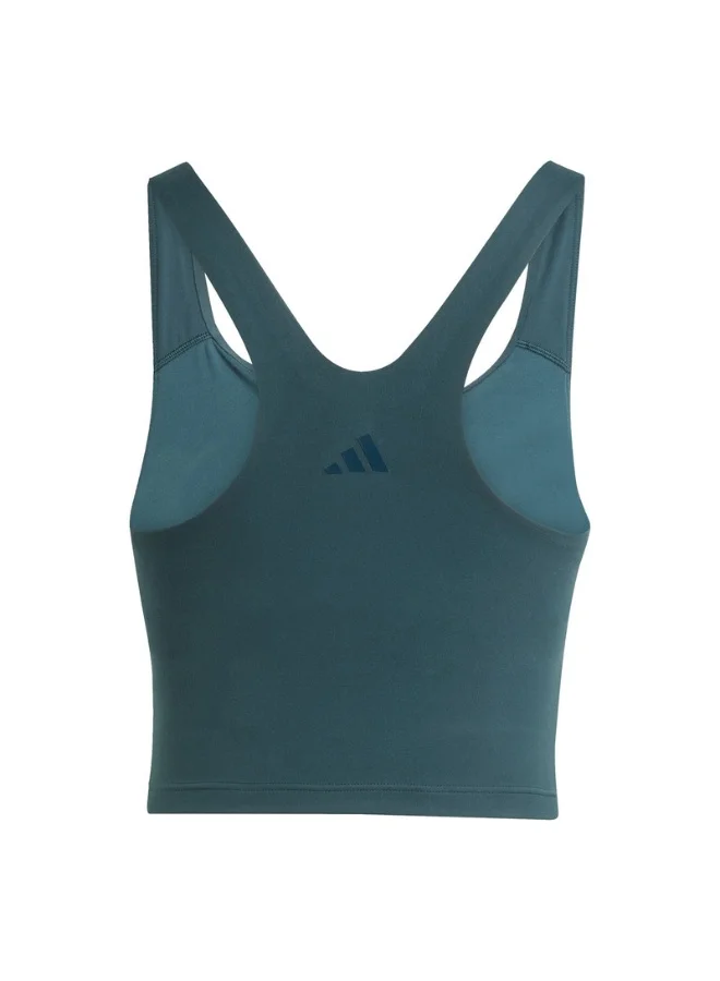 Adidas Adidas All Me Ms Tank W Green Training Bra For Women
