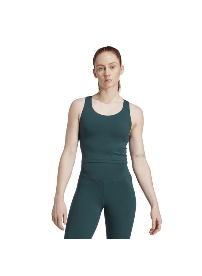 Adidas Adidas All Me Ms Tank W Green Training Bra For Women  - Image 3